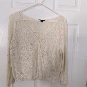 American eagle lace v-neck top